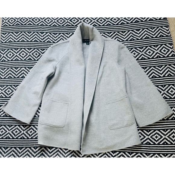 St. John Grey Cashmere Blend Coat
